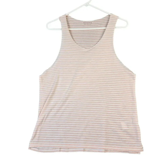 All Saints Tops - All Saints Noah Tank Top Women's Medium Raw Hems Striped Lightweight‎ Sleeveless